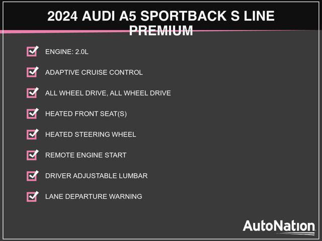 used 2024 Audi A5 Sportback car, priced at $34,977