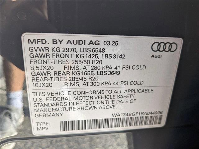 new 2025 Audi Q6 e-tron car, priced at $72,327