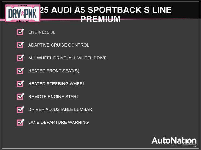 new 2025 Audi A5 Sportback car, priced at $50,330