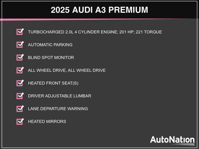 new 2025 Audi A3 car, priced at $41,990