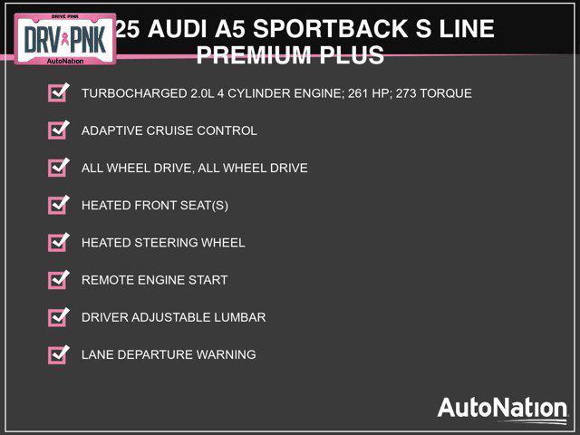 new 2025 Audi A5 Sportback car, priced at $59,225