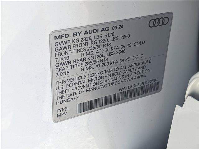new 2024 Audi Q3 car, priced at $42,435