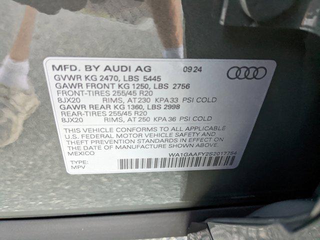 new 2025 Audi Q5 car, priced at $53,325