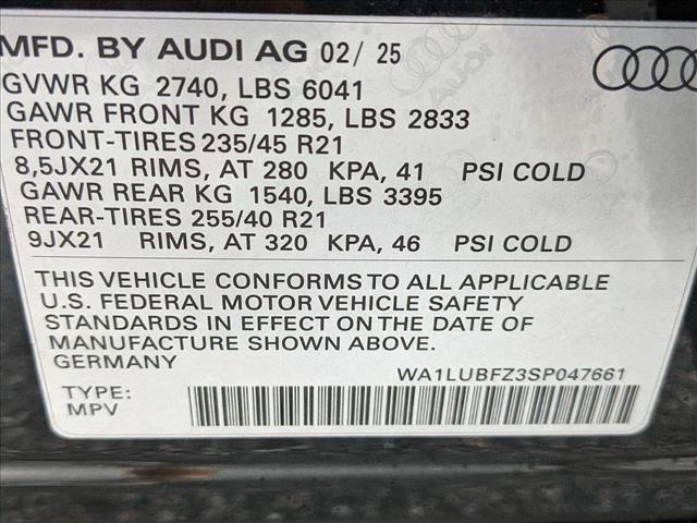 new 2025 Audi Q4 e-tron car, priced at $65,265
