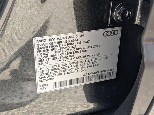 new 2025 Audi SQ7 car, priced at $97,190