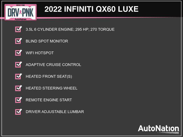 used 2022 INFINITI QX60 car, priced at $41,678