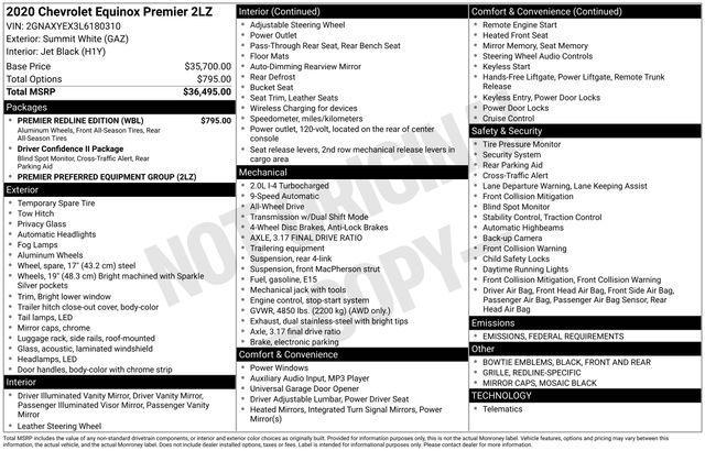 used 2020 Chevrolet Equinox car, priced at $22,618
