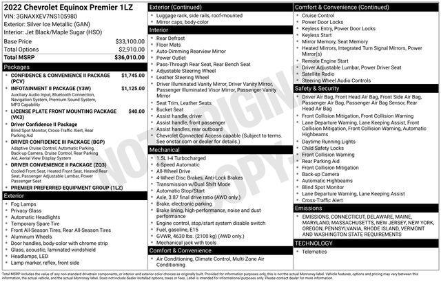 used 2022 Chevrolet Equinox car, priced at $25,907