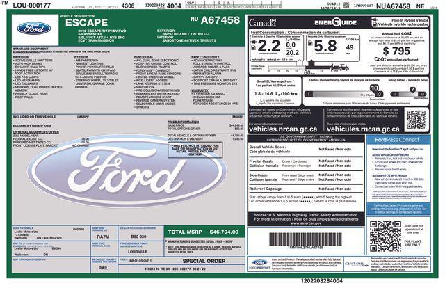 used 2022 Ford Escape car, priced at $22,212