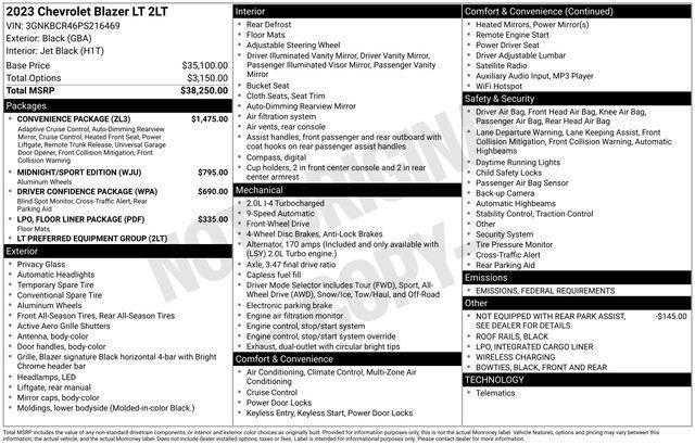 used 2023 Chevrolet Blazer car, priced at $26,899