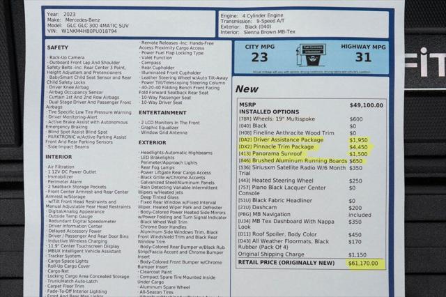 used 2023 Mercedes-Benz GLC 300 car, priced at $44,995