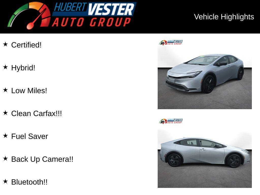 used 2024 Toyota Prius car, priced at $28,161