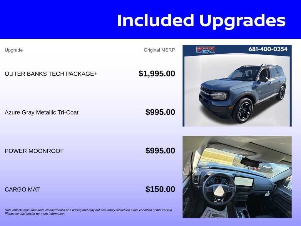 new 2025 Ford Bronco Sport car, priced at $37,723