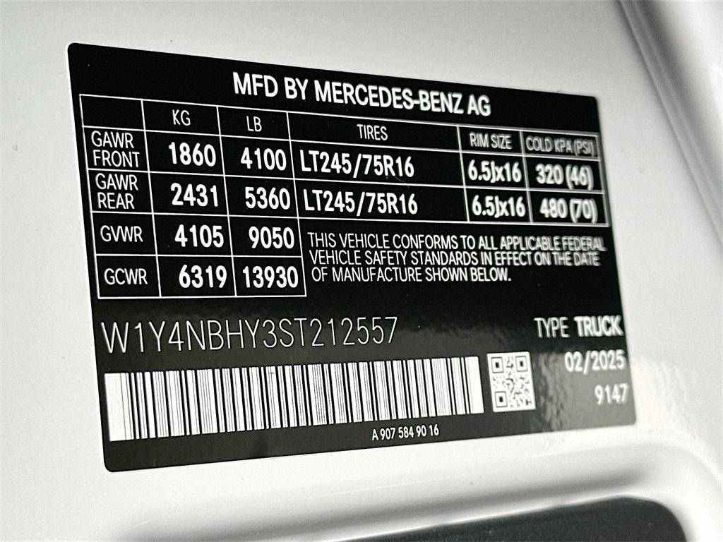 new 2025 Mercedes-Benz Sprinter 2500 car, priced at $63,603