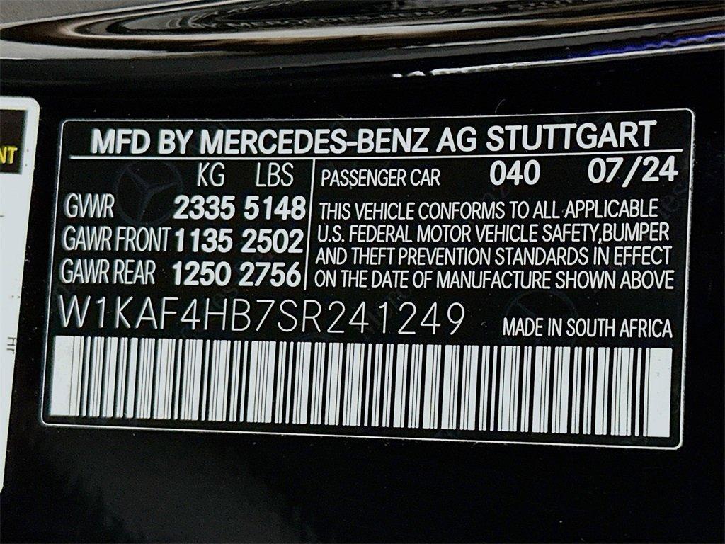 new 2025 Mercedes-Benz C-Class car, priced at $51,600