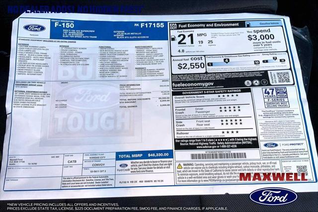 new 2024 Ford F-150 car, priced at $45,330