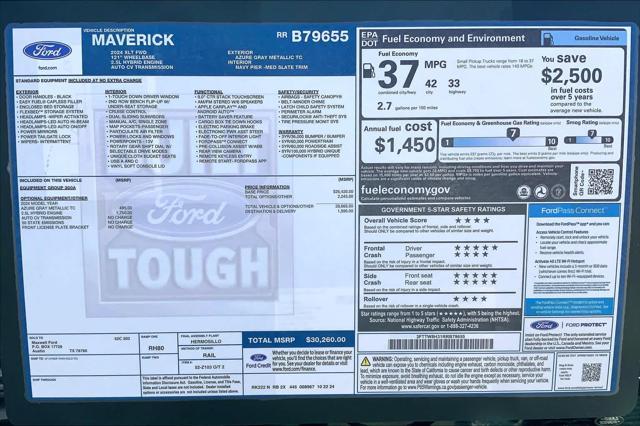 new 2024 Ford Maverick car, priced at $30,260