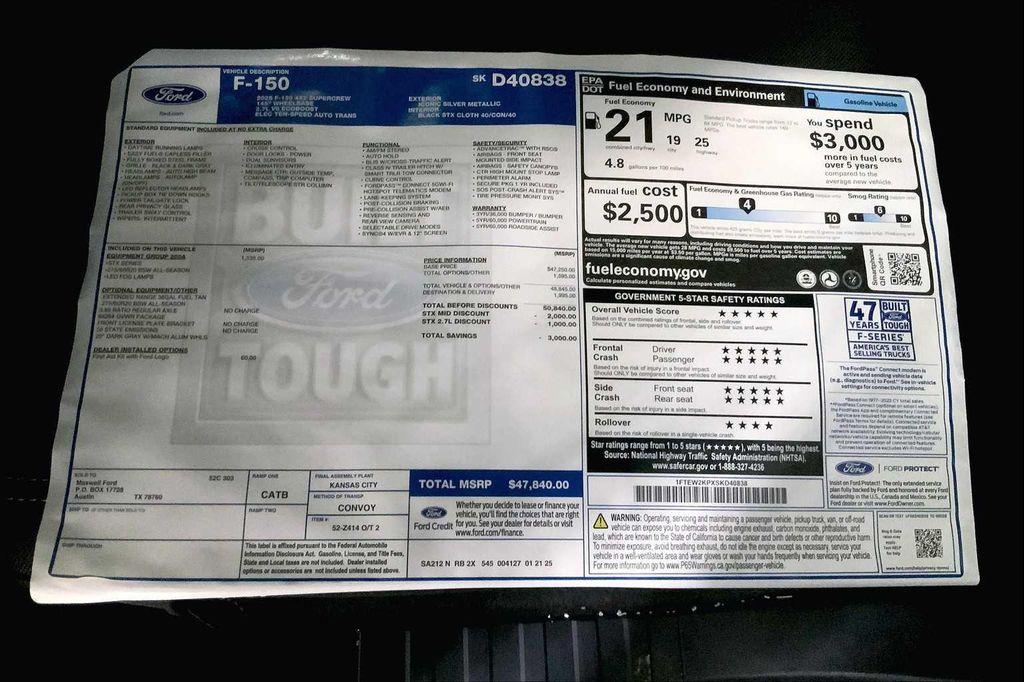new 2025 Ford F-150 car, priced at $42,628