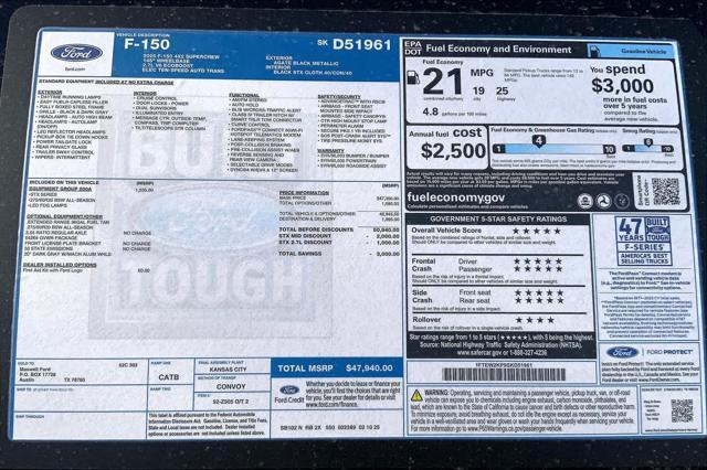 new 2025 Ford F-150 car, priced at $44,469