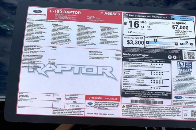 new 2025 Ford F-150 car, priced at $98,925