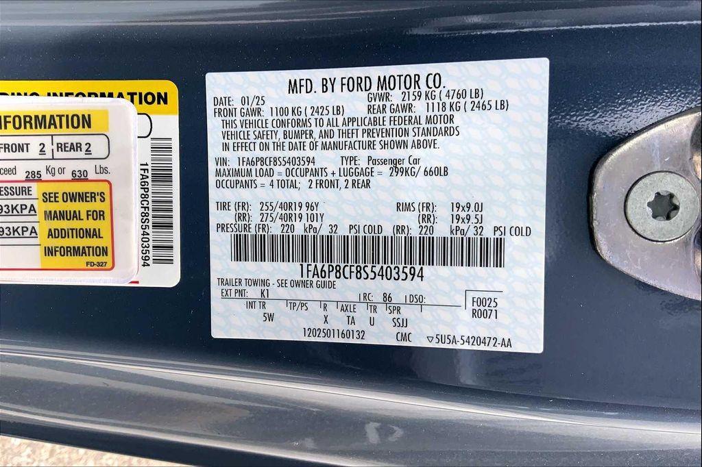new 2025 Ford Mustang car, priced at $91,695