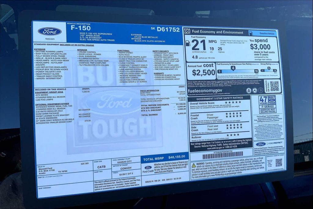 new 2025 Ford F-150 car, priced at $42,906