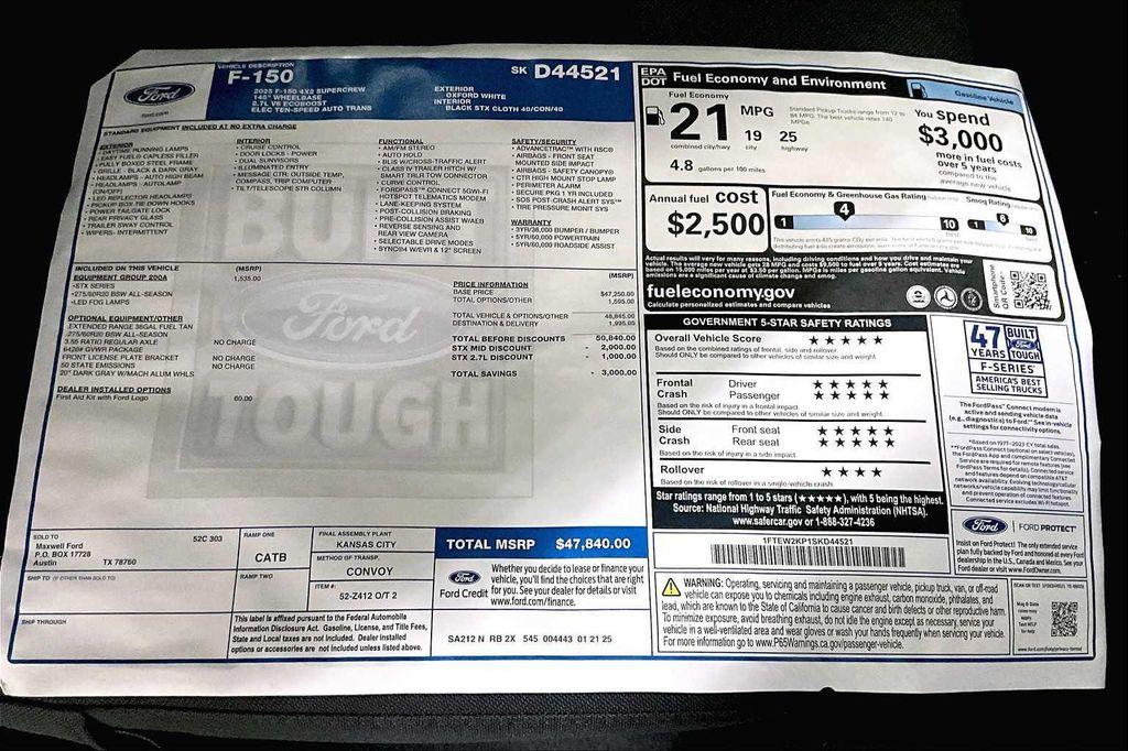 new 2025 Ford F-150 car, priced at $42,628