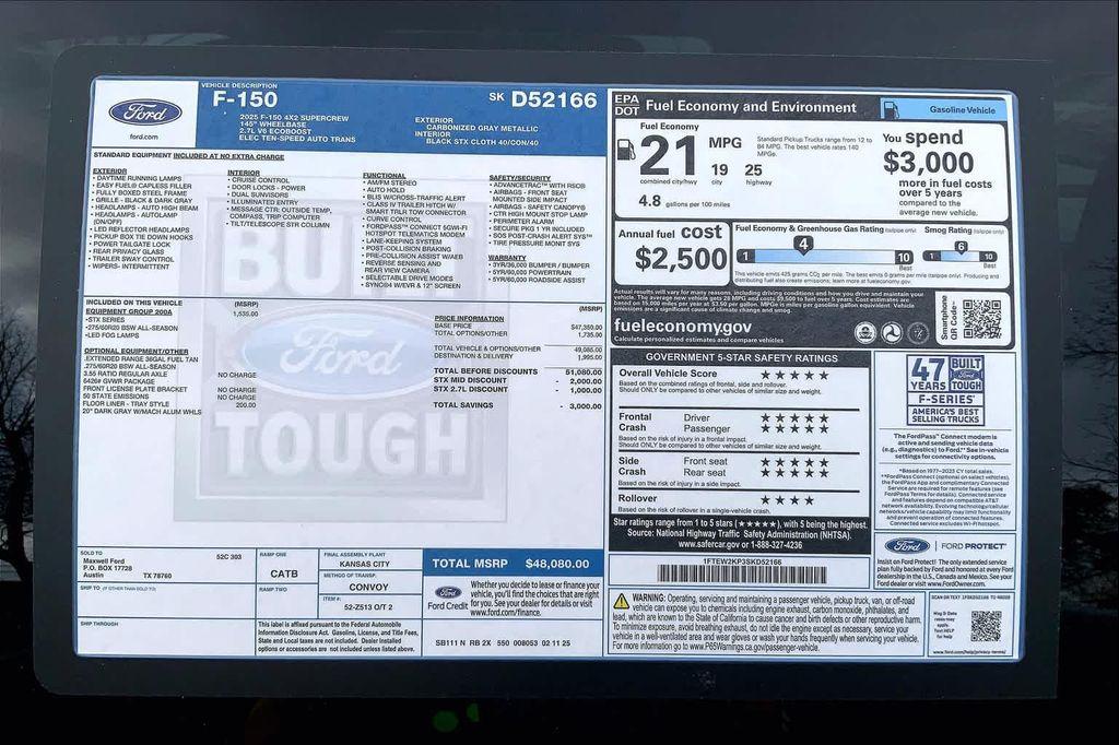 new 2025 Ford F-150 car, priced at $42,841