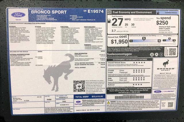 new 2025 Ford Bronco Sport car, priced at $32,660