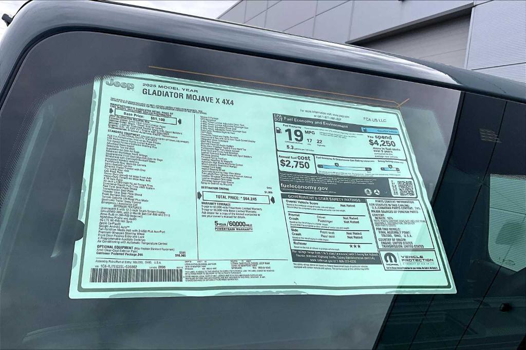 new 2025 Jeep Gladiator car, priced at $59,679
