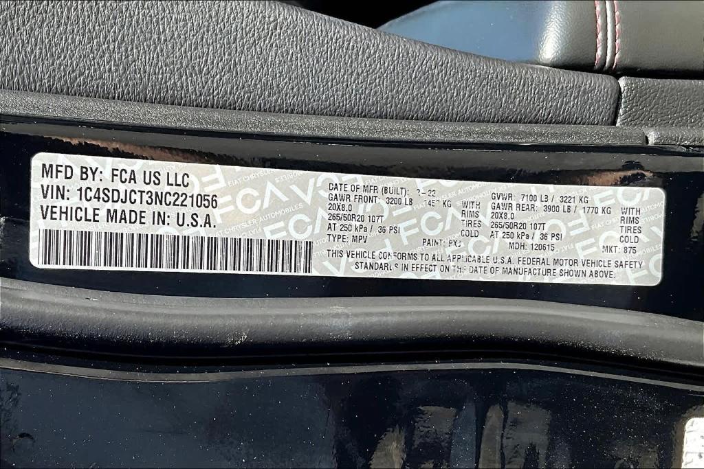 used 2022 Dodge Durango car, priced at $38,000