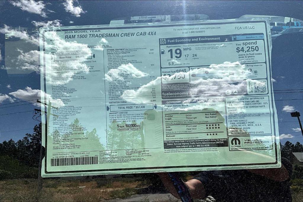 new 2025 Ram 1500 car, priced at $53,643