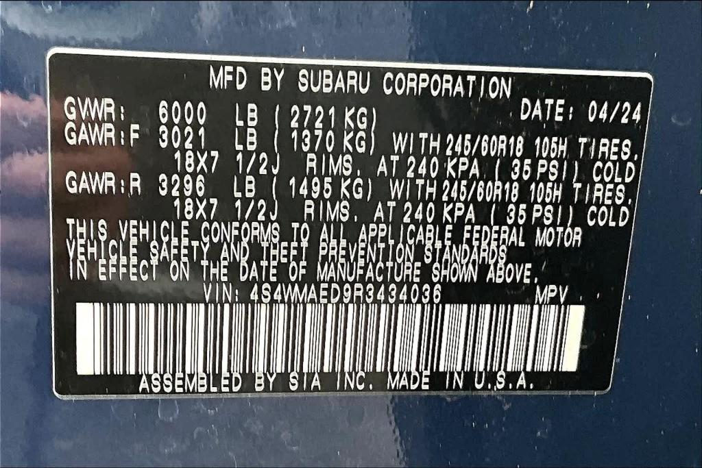 used 2024 Subaru Ascent car, priced at $36,000