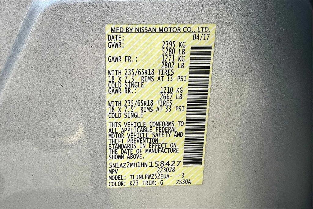 used 2017 Nissan Murano car, priced at $15,500