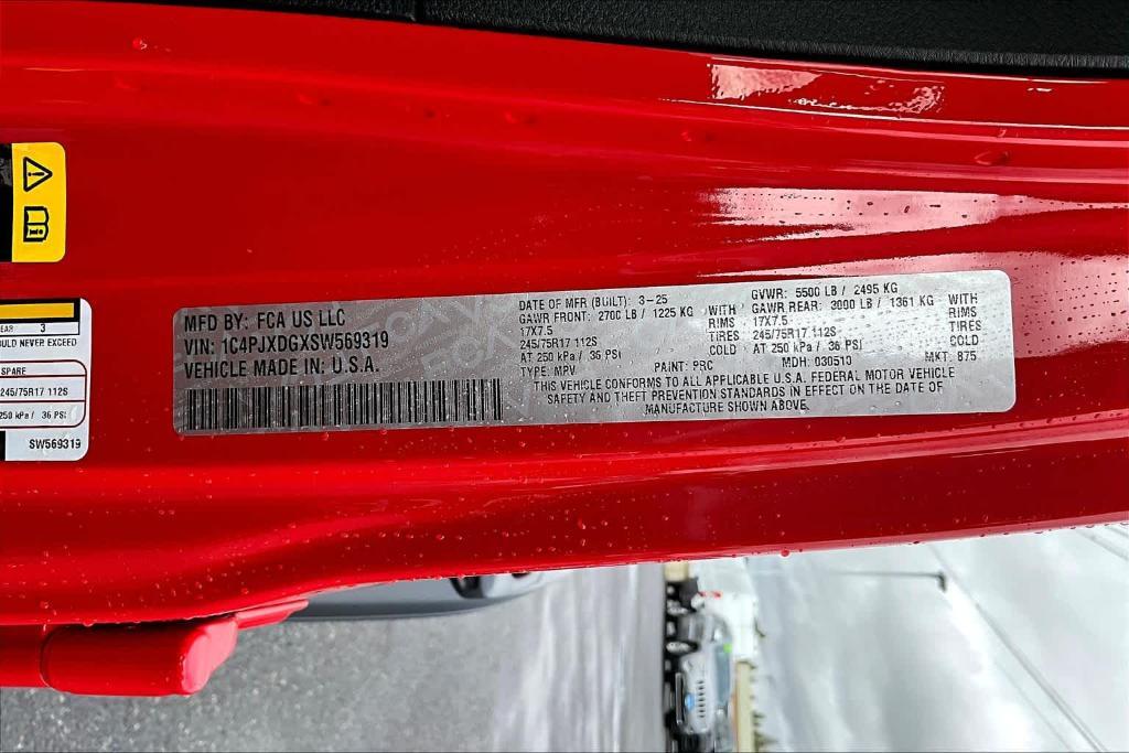 new 2025 Jeep Wrangler car, priced at $47,500