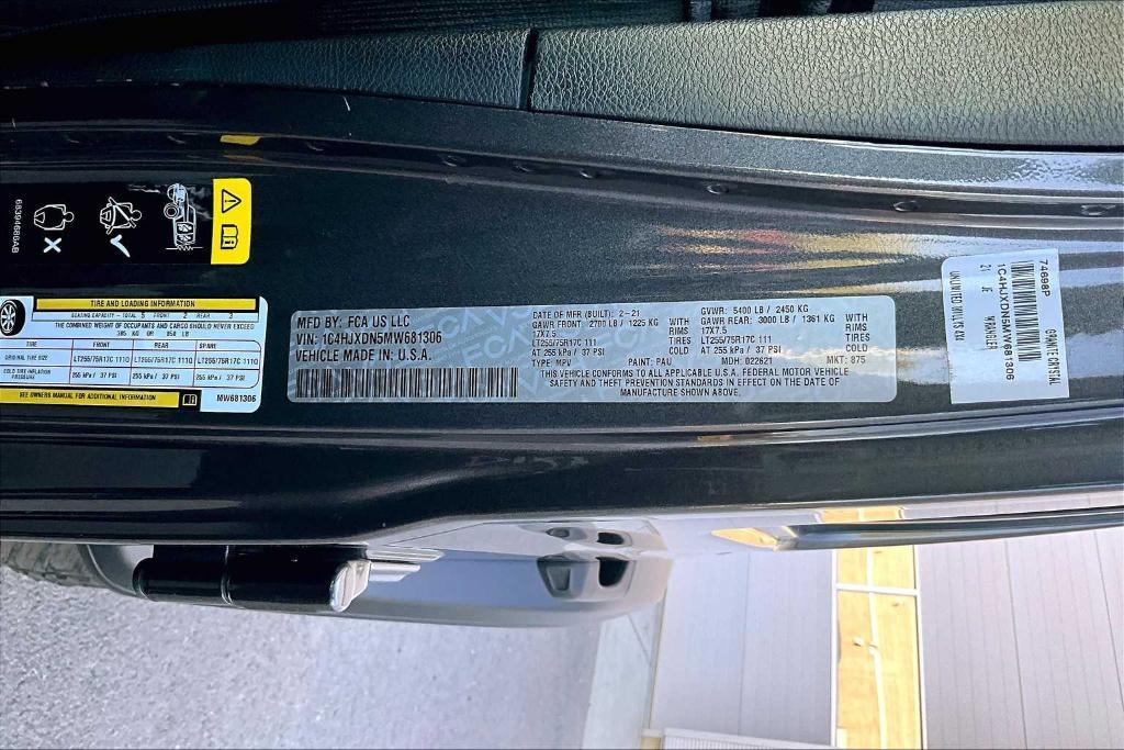 used 2021 Jeep Wrangler Unlimited car, priced at $31,000