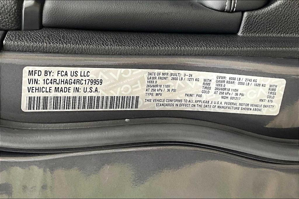 used 2024 Jeep Grand Cherokee car, priced at $38,000