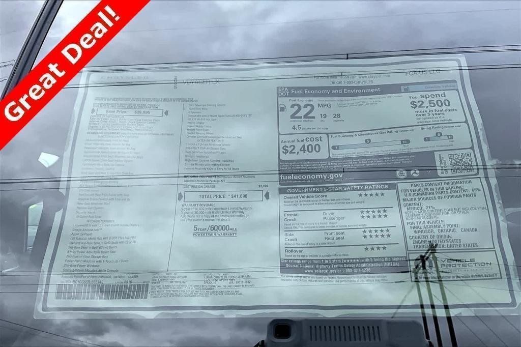 new 2025 Chrysler Voyager car, priced at $40,000