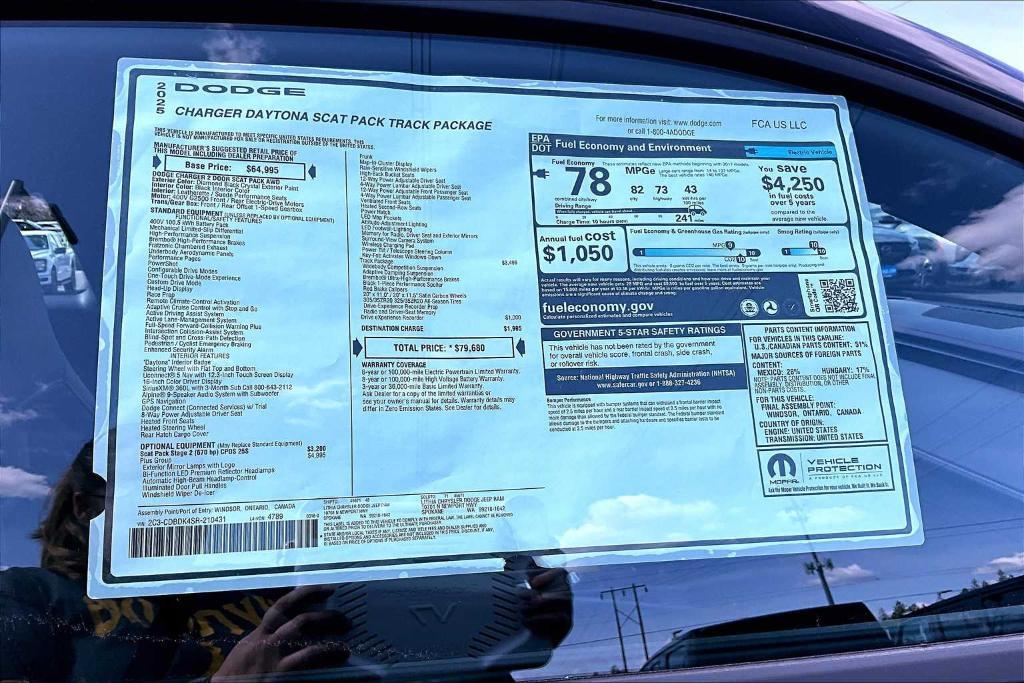 new 2025 Dodge Charger Daytona car, priced at $71,799