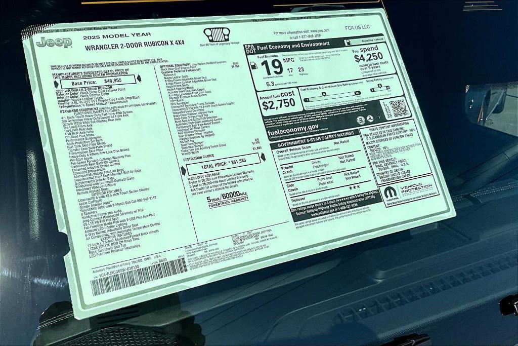 new 2025 Jeep Wrangler car, priced at $57,236