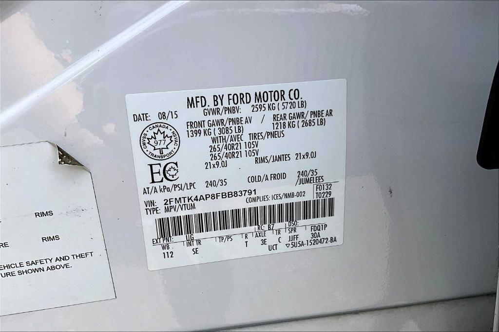 used 2015 Ford Edge car, priced at $16,000