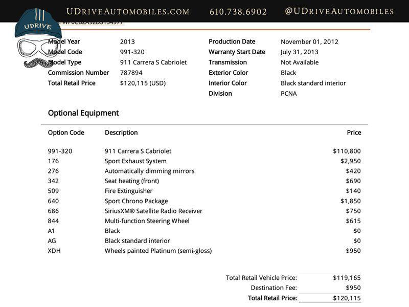 used 2013 Porsche 911 car, priced at $79,900
