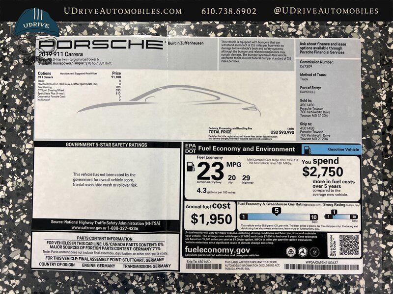 used 2019 Porsche 911 car, priced at $104,900