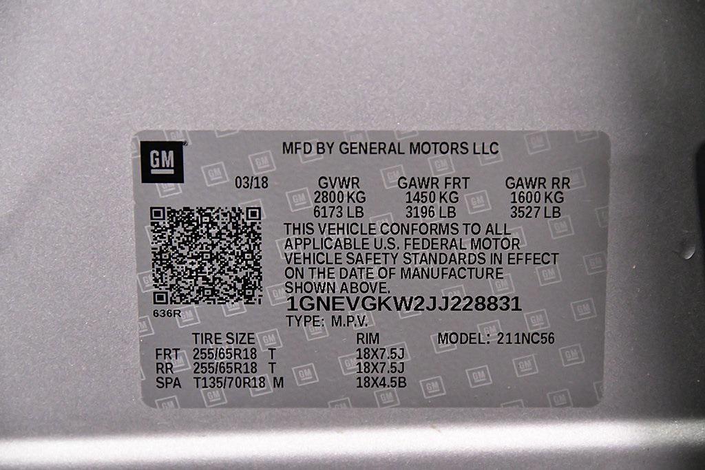 used 2018 Chevrolet Traverse car, priced at $17,500