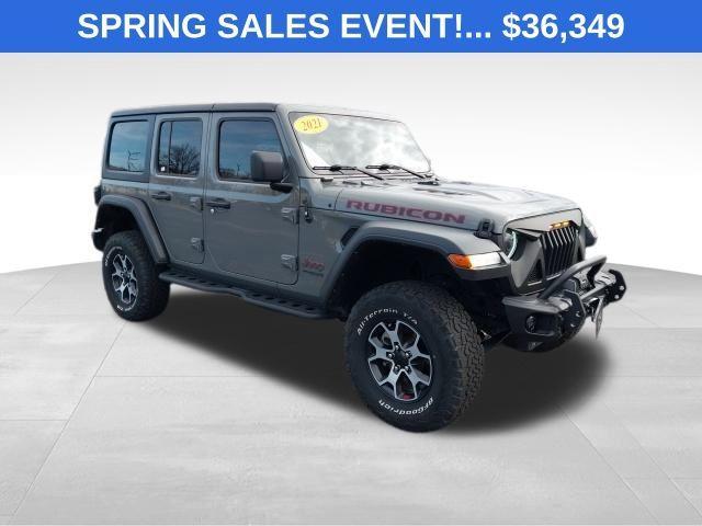 used 2021 Jeep Wrangler Unlimited car, priced at $36,349
