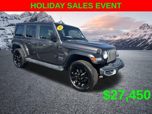 used 2021 Jeep Wrangler Unlimited 4xe car, priced at $27,450