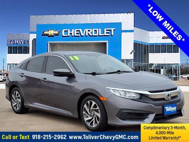 used 2018 Honda Civic car, priced at $17,188