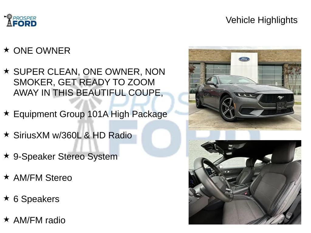 used 2024 Ford Mustang car, priced at $24,496