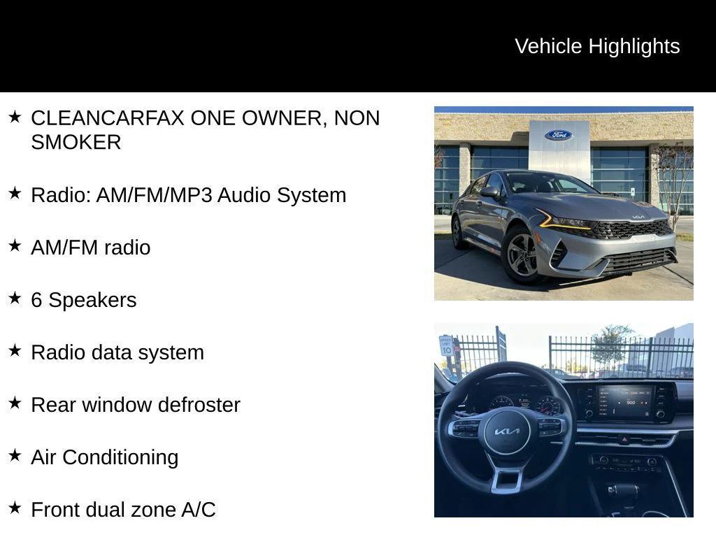 used 2022 Kia K5 car, priced at $18,795