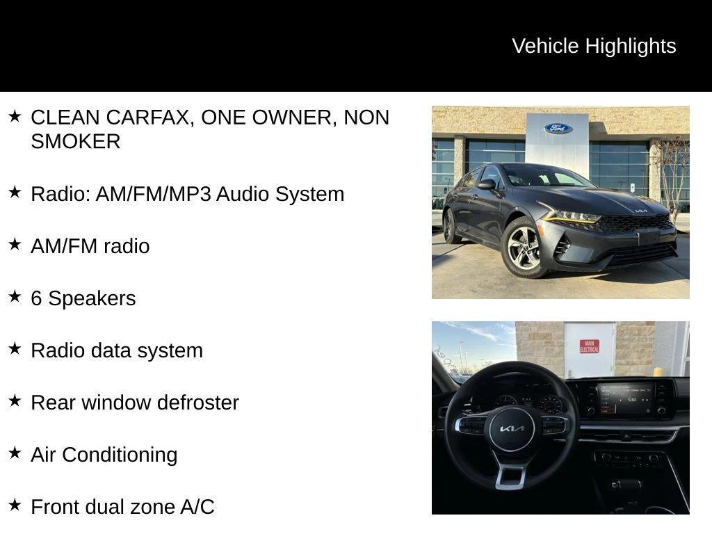 used 2022 Kia K5 car, priced at $18,795